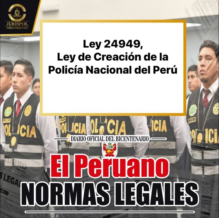 Ley 24949, Ley de Creación de la Policía Nacional del Perú