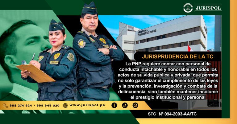La PNP requiere contar con personal de conducta intachable y honorable en todos los actos de su vida pública y privada, que permita no solo garantizar el cumplimiento de las leyes y la prevención, investigación y combate de la delincuencia, sino también mantener incólume el prestigio institucional y personal