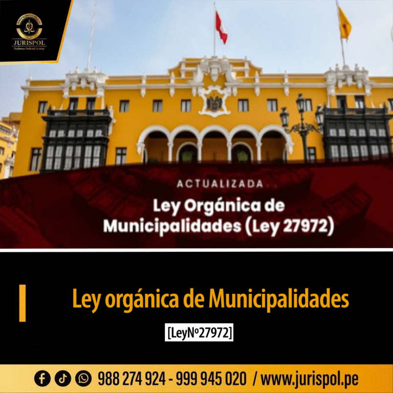 Ley orgánica de Municipalidades [Ley 27972]