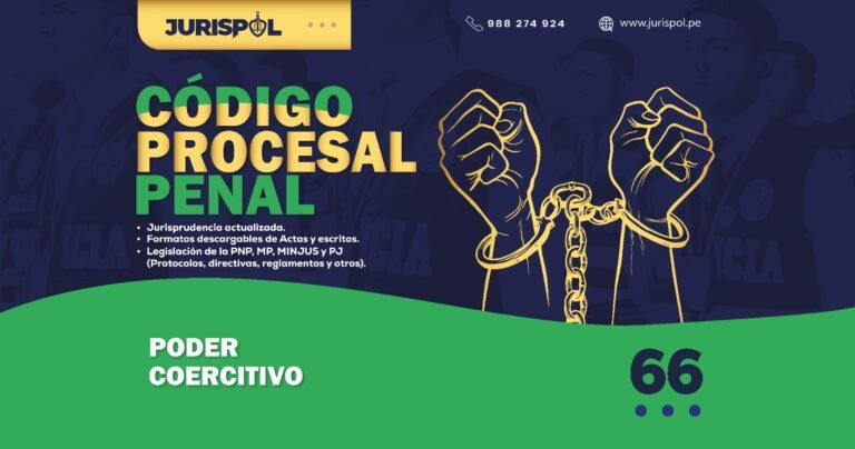 Artículo 66 del Código Procesal Penal Peruano .- Poder coercitivo