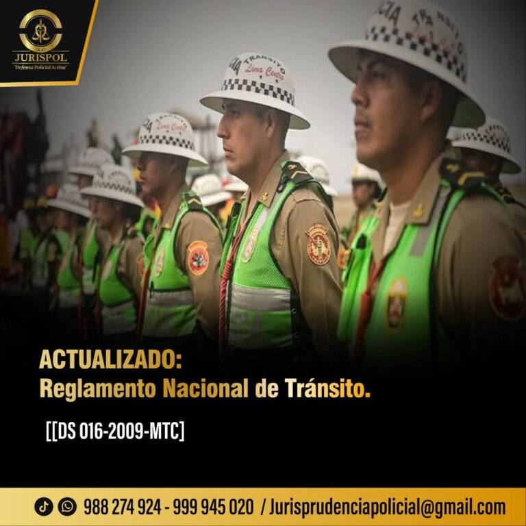 RETRAN Actualizado: Reglamento Nacional de Tránsito [DS 016-2009-MTC]