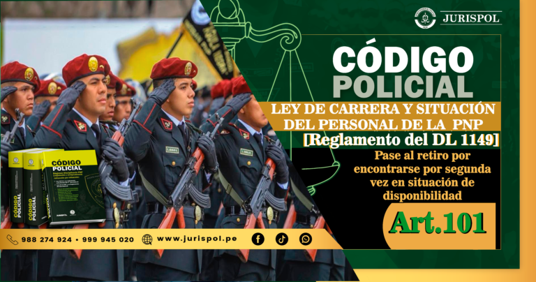 Artículo 101.- Pase al retiro por encontrarse por segunda vez en situación de disponibilidad.- Reglamento de la Ley de la Carrera del Personal de la PNP [DS 016-2013-IN]