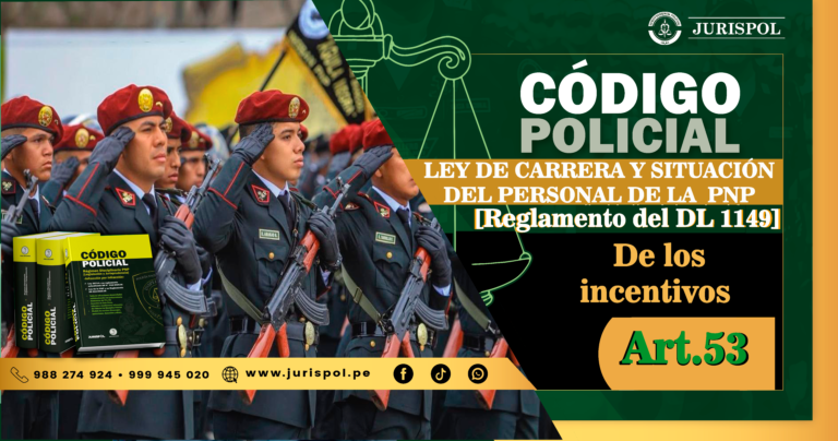 Artículo 53. De los incentivos.- Reglamento de la Ley de la Carrera del Personal de la PNP [DS 016-2013-IN]