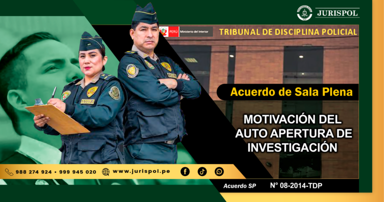 Acuerdo 8: Motivación del auto apertura de investigación [Acuerdo de SP-2014-TDP]
