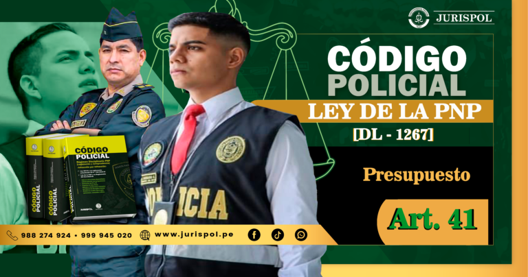 Artículo 41 de la Ley de la PNP.- Presupuesto [DL 1267]