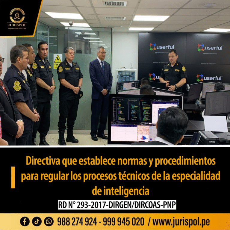 Directiva que establece normas y procedimientos para regular los procesos técnicos de la especialidad de inteligencia [Directiva 02-08-2017-DIRGEN/SUB-DGPNP-DIRIN-B]