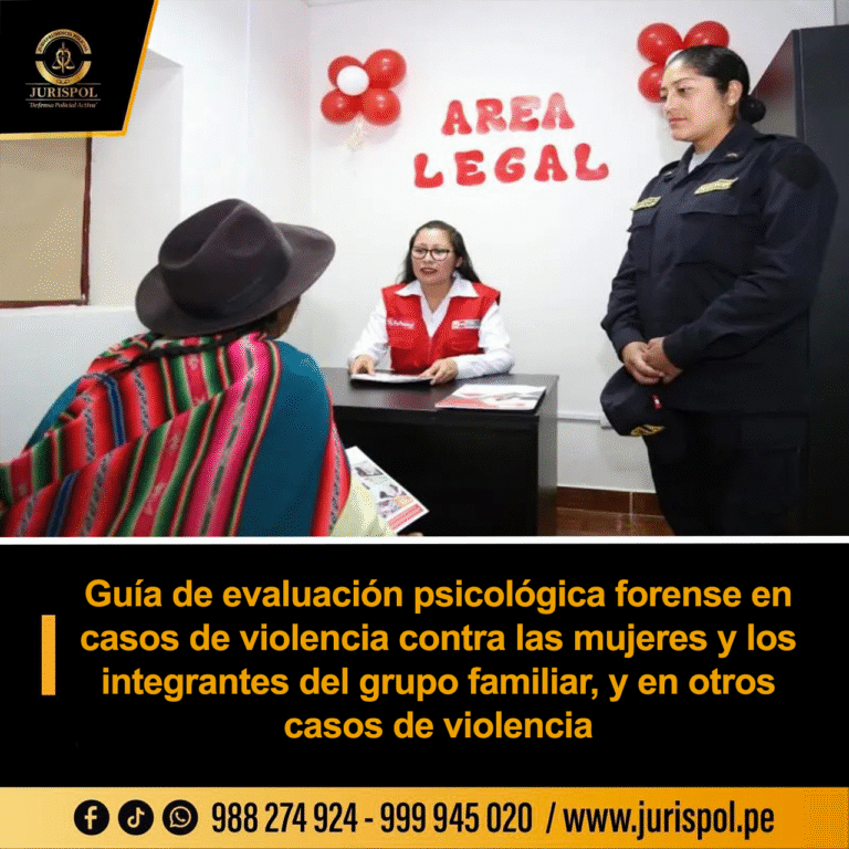 Guía de evaluación psicológica forense en casos de violencia contra las mujeres y los integrantes del grupo familiar, y en otros casos de violencia