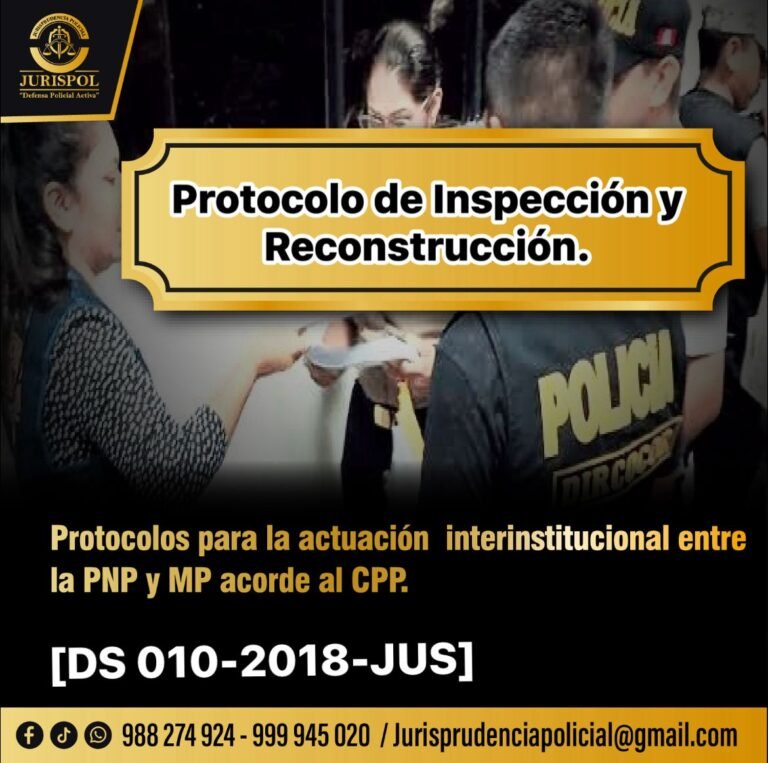 Protocolo de Inspección y Reconstrucción [DS 010-2018-JUS]
