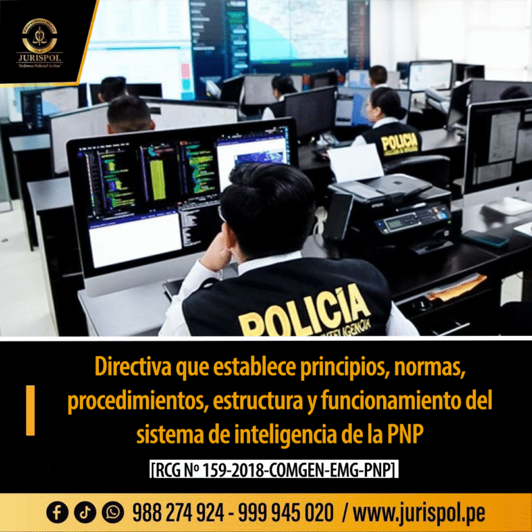 Directiva que establece principios, normas, procedimientos, estructura y funcionamiento del sistema de inteligencia de la PNP [Directiva 02-23-2018-COMGEN-PNP/DIRIN-B]