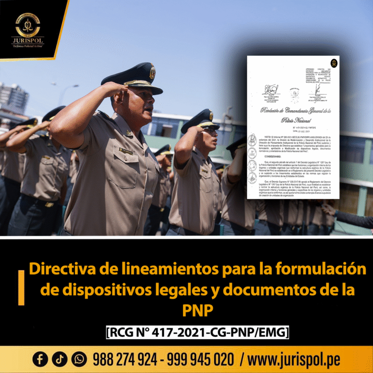 Directiva de lineamientos para la formulación de dispositivos legales y documentos de la PNP [Directiva 019-2021-COMGEN PNP-SECEJE-DIRPLAINS-DIVMDI]