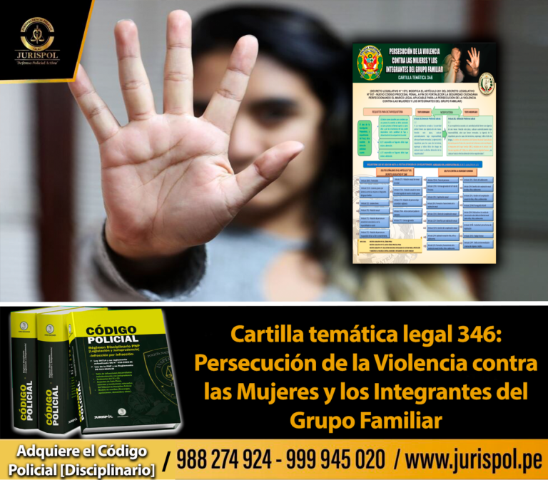 Cartilla temática legal 346: Persecución de la Violencia contra las Mujeres y los Integrantes del Grupo Familiar