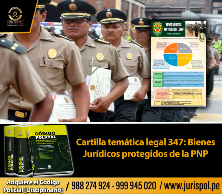Cartilla temática PNP 347-2023: Bienes Jurídicos protegidos de la PNP