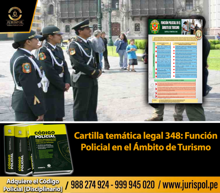 Cartilla temática PNP 348-2023: Función Policial en el Ámbito de Turismo