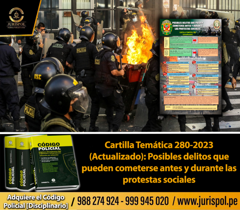 Cartilla Temática 280-2022 (Actualizado): Posibles delitos que pueden cometerse antes y durante las protestas sociales