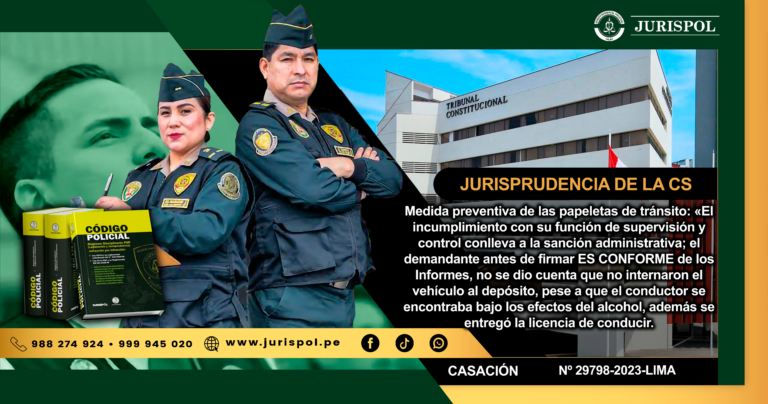 El incumplimiento con su función de supervisión y control conlleva a la sanción administrativa; el demandante antes de firmar ES CONFORME de los Informes, no se dio cuenta que no internaron el vehículo al depósito, pese a que el conductor se encontraba bajo los efectos del alcohol, además se entregó la licencia de conducir