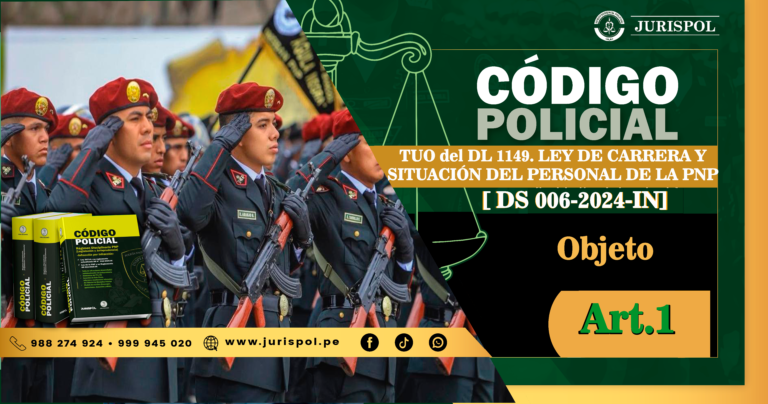 Artículo 1. Objeto.- TUO de la Ley de la carrera y situación del Personal PNP [DS 006-2024-IN]
