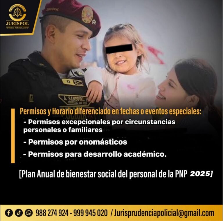 Plan anual de bienestar social del  personal de la PNP 2025 [RCG 521-2025-CG PNP /SECEJE-DIRBAP]