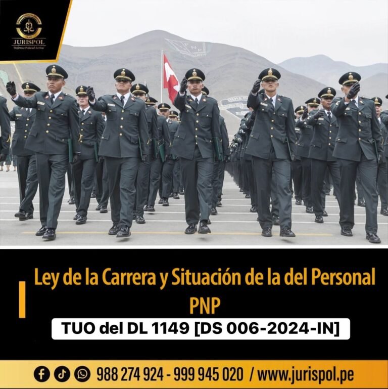 TUO del DL 1149 ley de la carrera y situación del personal de la PNP [DS 006-2024-IN]