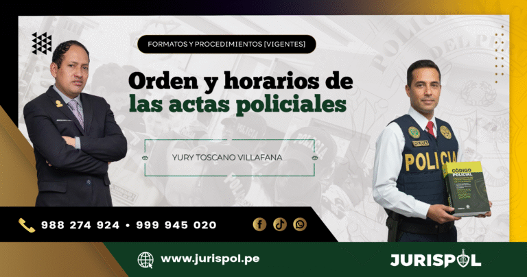 Actualizado. Orden y horarios de las actas policiales en flagrante delito