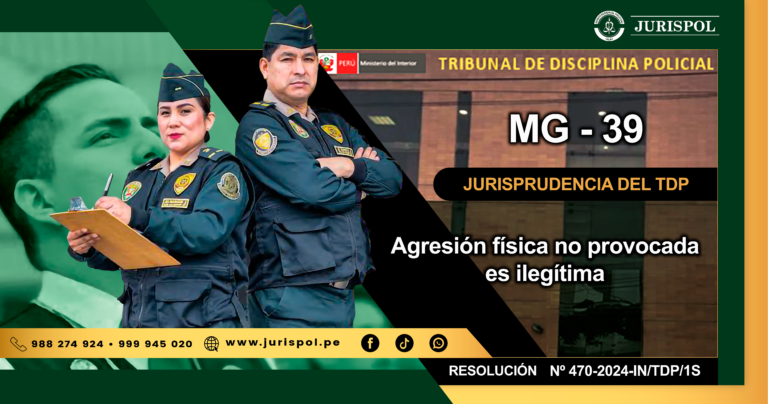 MG-39.- Agresión física no provocada es ilegítima
