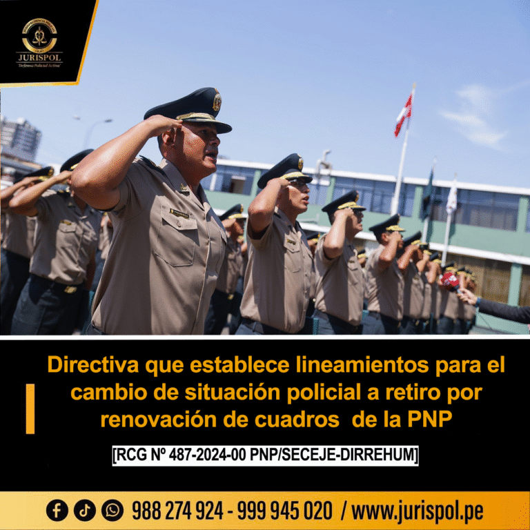 Directiva que establece lineamientos para el cambio de situación policial a retiro por renovación de cuadros  de la PNP [DIRECTIVA 28 -2024-COMGEN-PNP/DIRREHUM-DIVABL]