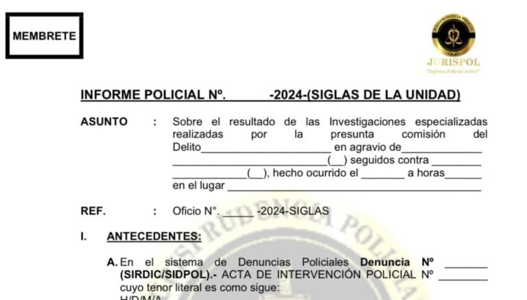 ¡Atención! Nuevo Informe Policial 2024 Actualizado y Explicado