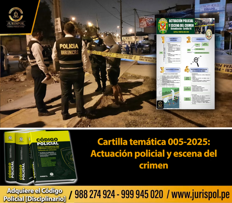 Cartilla temática 005-2025: Actuación policial y escena del crimen