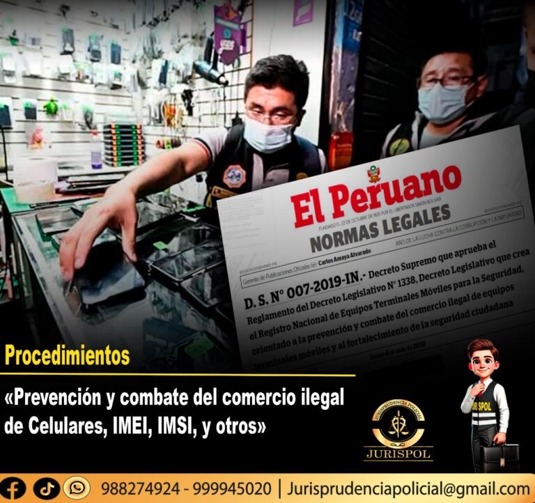 Actualizado: Reglamento del DL 1338, prevención y combate del comercio ilegal de equipos móviles