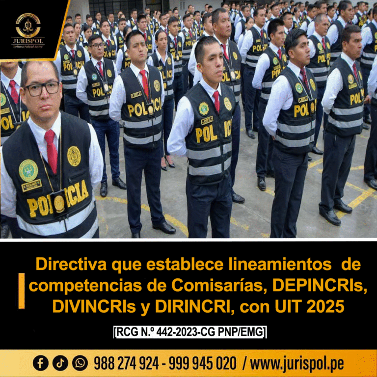 Directiva que establece lineamientos  de competencias de Comisarías, DEPINCRIs, DIVINCRIs y DIRINCRI, con UIT 2025 [DIRECTIVA 21 -2023-COMASGEN CO PNP/DIRNIC]