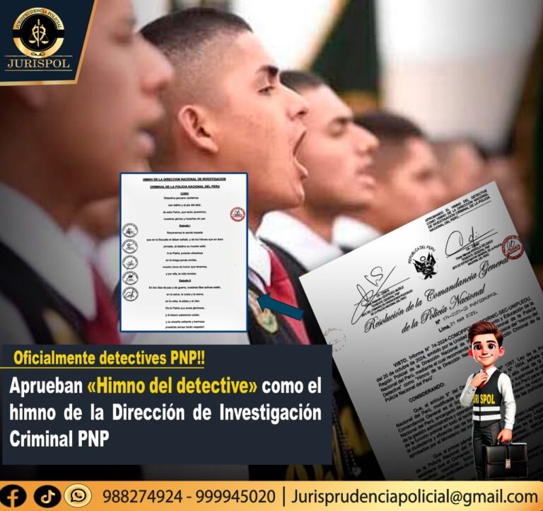 Es Oficial: Aprueban «Himno del detective PNP» como el himno de la dirección de investigación Criminal