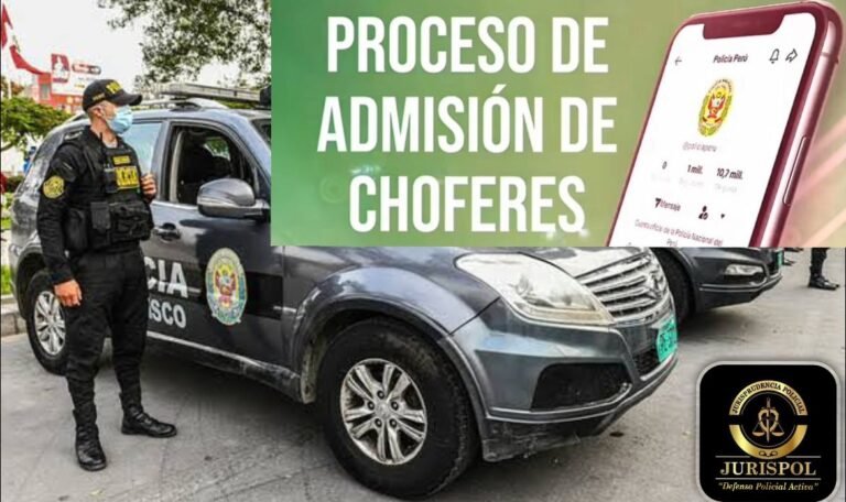 Requisitos: Inicio del proceso de asimilación PNP de 1000 choferes licenciados