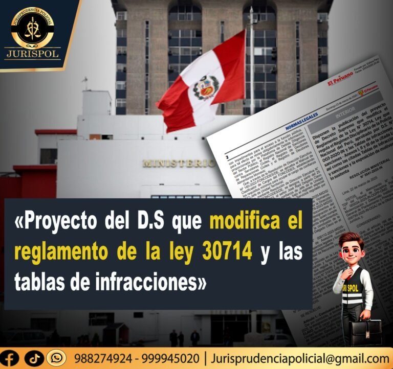 [Proyecto] Nueva tabla de infracciones y reglamento de la ley 30714 Régimen Disciplinario de la PNP