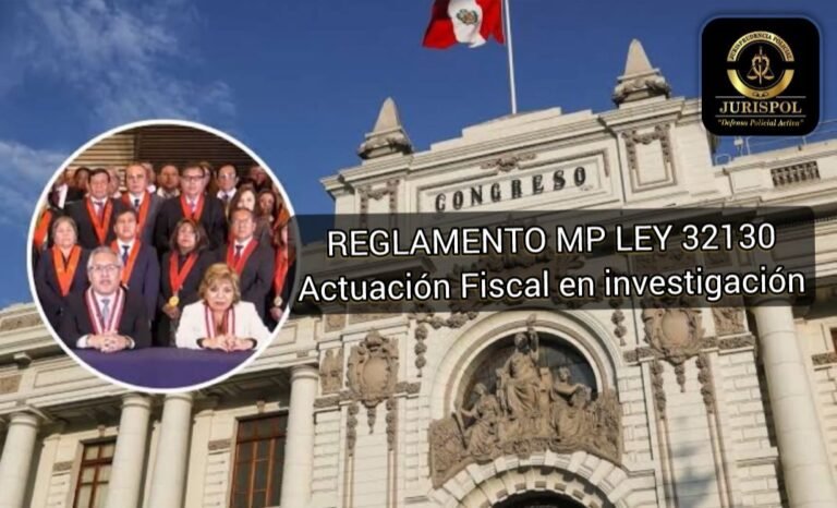 Reglamento interno «Actuación fiscal en la investigación del delito», ley 32130