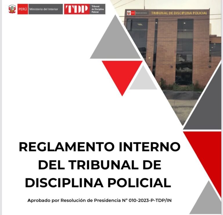 Vigente: Reglamento del Tribunal de disciplina policial | Jurispol