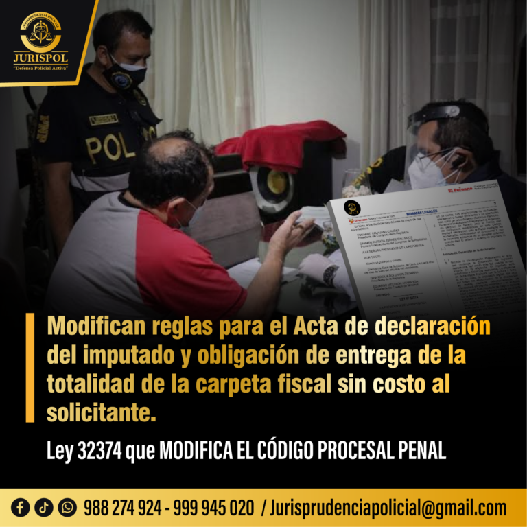 Modifican el CPP: Ley 32374 incorpora el uso de la tecnología digital en la remisión de la carpeta fiscal, en la declaración del imputado y en las diligencias