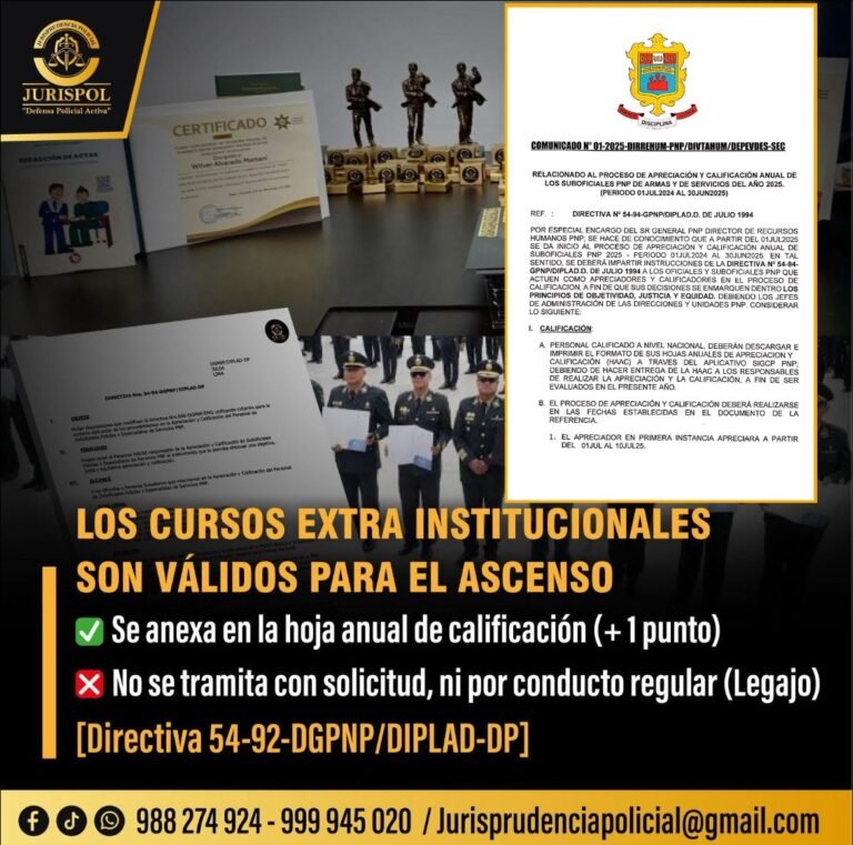 Proceso de apreciación y calificación anual de sub oficiales PNP