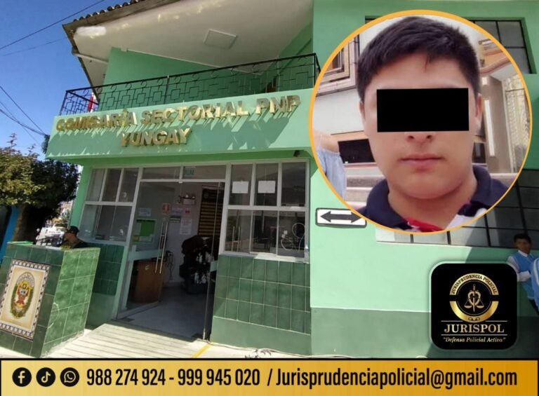 Lo último: Presunto homicidio en el interior de la comisaría de Yungay. Detiene a policía implicado