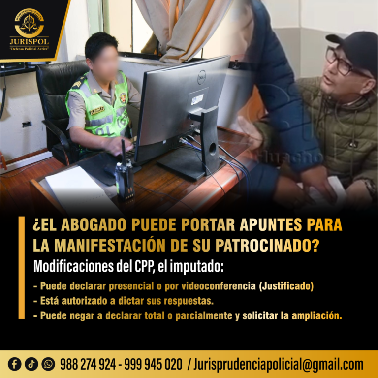 Artículo ¿El abogado puede portar apuntes para la manifestación de su patrocinado?