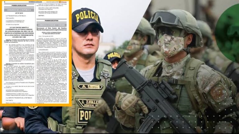 HISTÓRICO: Se publicó la Ley que concede amnistía a los miembros de las FFAA, de la PNP de los comités de autodefensa que participaron en la lucha contra el terrorismo.