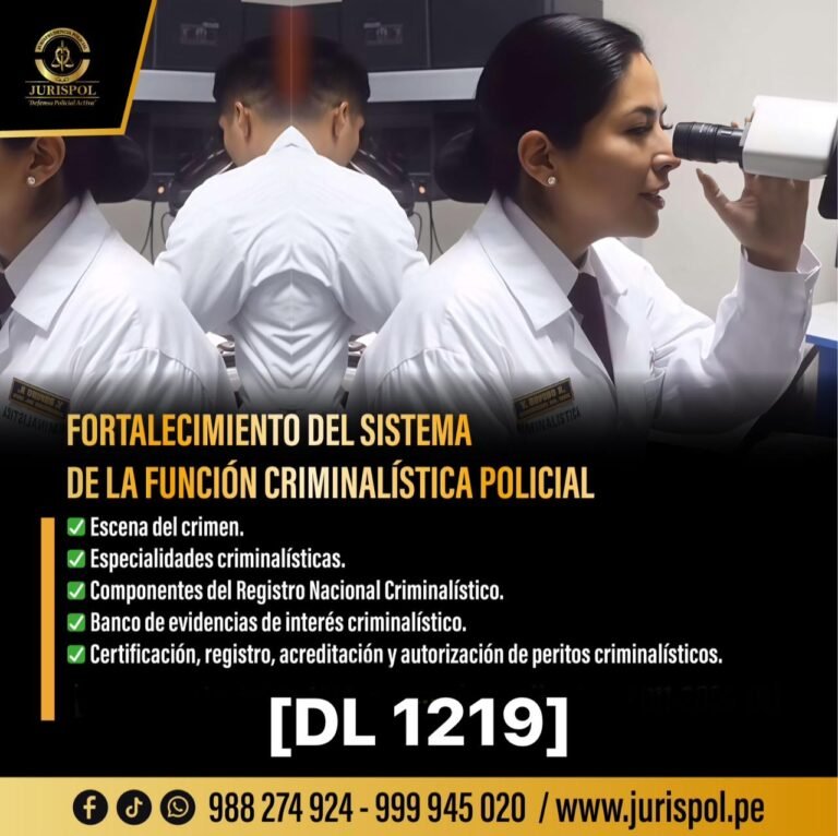 DL 1219, que fortalece la función criminalística policial