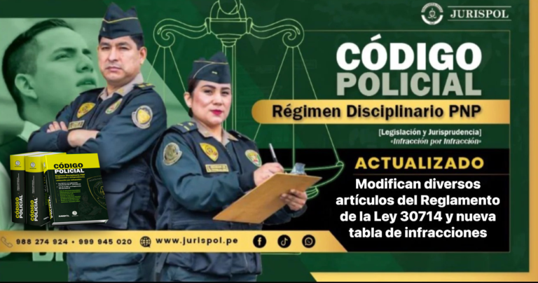 Modifican diversos artículos del Reglamento de la Ley 30714 y nueva tabla de infracciones [DS 016-2025-IN]