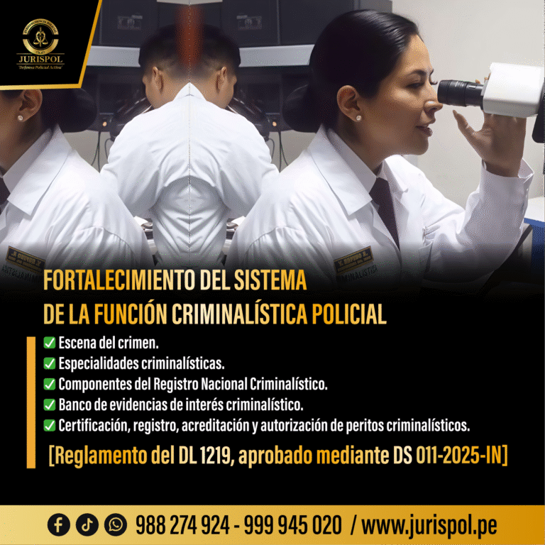 Reglamento del DL 1219, que fortalece la función criminalística policial [DS 011-2025-IN]