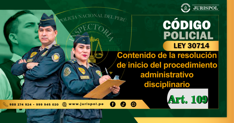 Artículo 109 del Reglamento de la Ley 30714.- Contenido de la resolución de inicio del PAD