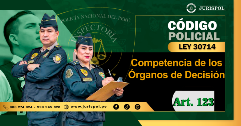 Artículo 123 del Reglamento de la Ley 30714.- Competencia de los Órganos de Decisión