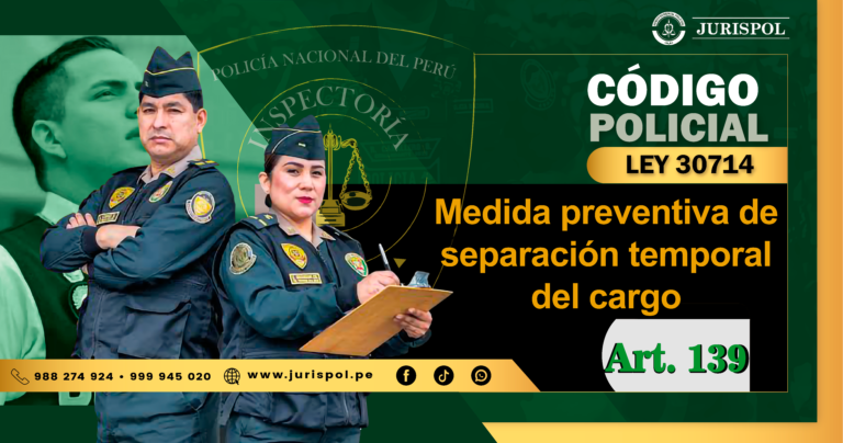 Artículo 139 del Reglamento de la Ley 30714.- Medida preventiva de separación temporal del cargo