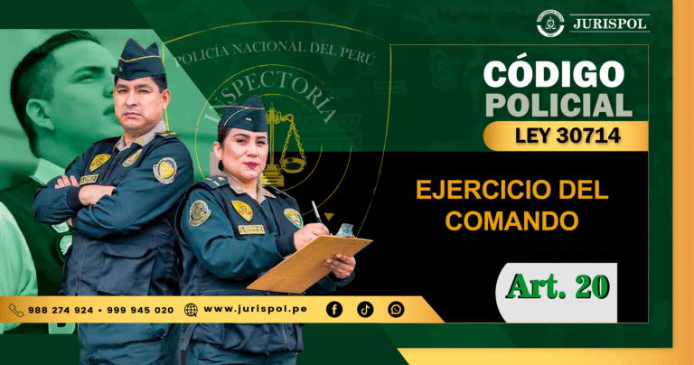 Artículo 20 de la Ley 30714. Ejercicio del comando