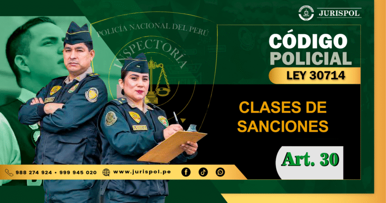 Artículo 30 de la Ley 30714. Clases de sanciones