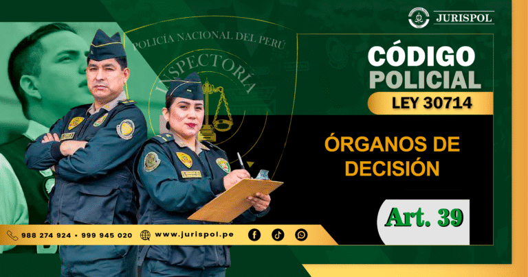 Artículo 39 de la Ley 30714. Órganos de decisión