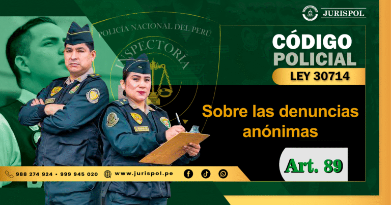 Artículo 89 del Reglamento de la Ley 30714.- Sobre las denuncias anónimas