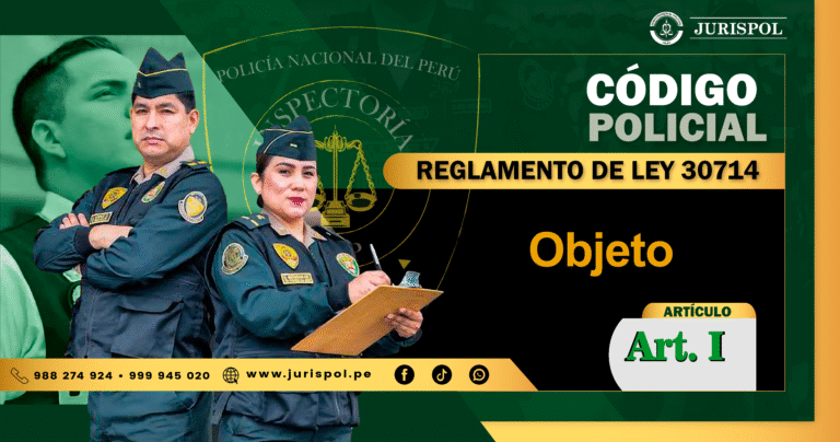 Artículo I del Título Preliminar del Reglamento de la Ley 30714.- Objeto